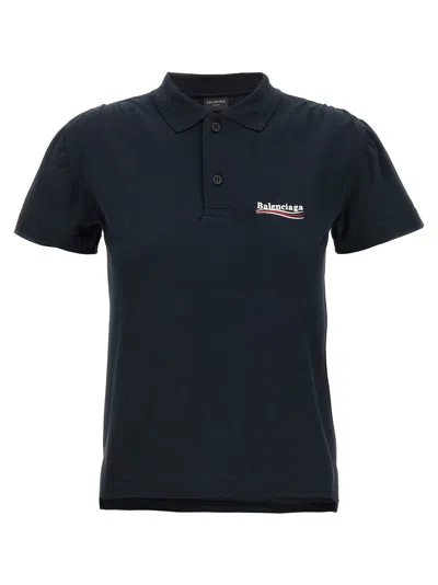 BALENCIAGA LOGO EMBROIDERY POLO SHIRT