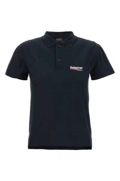 BALENCIAGA LOGO EMBROIDERY POLO SHIRT