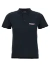 Balenciaga Logo Embroidery Polo Shirt In Blue