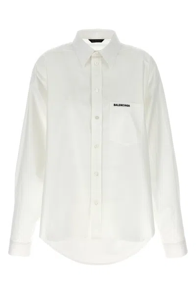 BALENCIAGA BALENCIAGA LOGO EMBROIDERY SHIRT