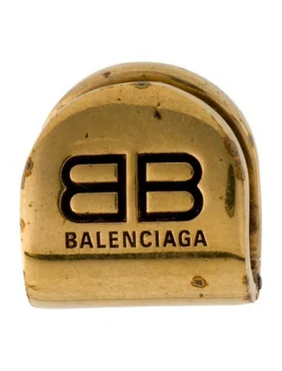 Pre-owned Balenciaga Logo Engraved Clip Ear Cuff In Multi