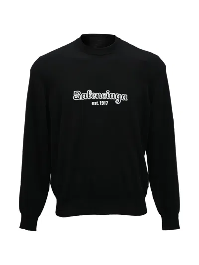 Pre-owned Balenciaga Logo Est. 1917 Sweater In Black