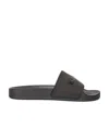 Balenciaga Logo Flip-flops In Black