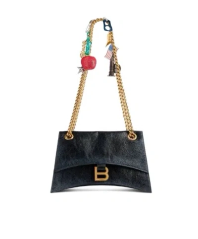 Balenciaga Logo Flip Shoulder Bag In Black