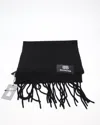 Balenciaga Logo Fringe Wool Scarf