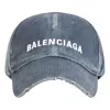 Balenciaga Logo Front Cap 'grey' In Blue