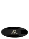 Balenciaga Logo Applique Hair Clip In Black
