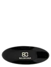 Balenciaga Logo Applique Hair Clip In Black