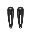 Balenciaga Black Holli Xxl Hair Clip Set In Black