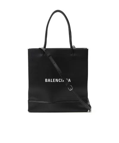 Balenciaga Logo Handbag In Black