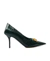 Balenciaga Logo High Heels In Green