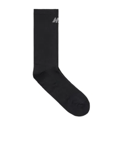 Balenciaga Logo High Sports Socks In Black