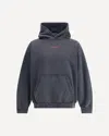Balenciaga Men Logo Hooded Sweatshirt In Gray