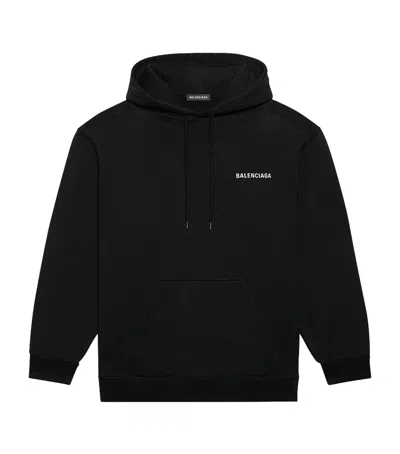 Balenciaga Logo Hoodie In Black