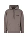 Balenciaga Logo Hoodie In Taupe