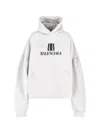 Balenciaga Logo Hoodie In White