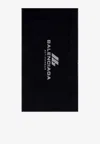 Balenciaga Logo Intarsia Performance Towel In Black