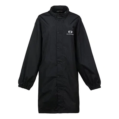 Balenciaga Logo Intarsia Raincoat 'black'
