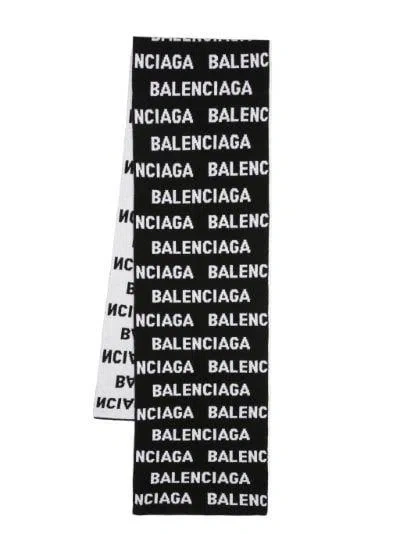 BALENCIAGA LOGO INTARSIA SCARF