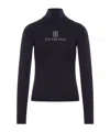 Balenciaga Viscose Nano Bb High Neck Sweater In Black
