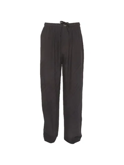 Pre-owned Balenciaga Logo Jacquard Trousers In Black