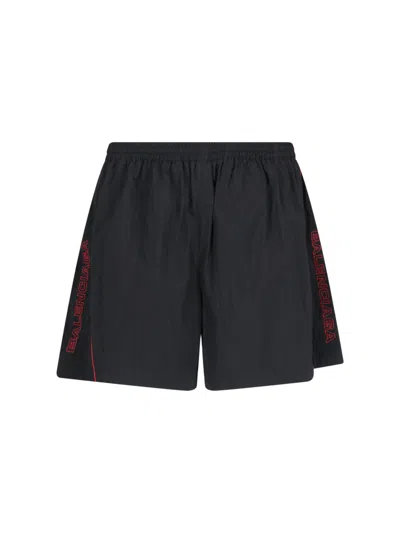 BALENCIAGA LOGO JOGGER SHORTS