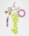Balenciaga Logo Keychain With Charms In Multi