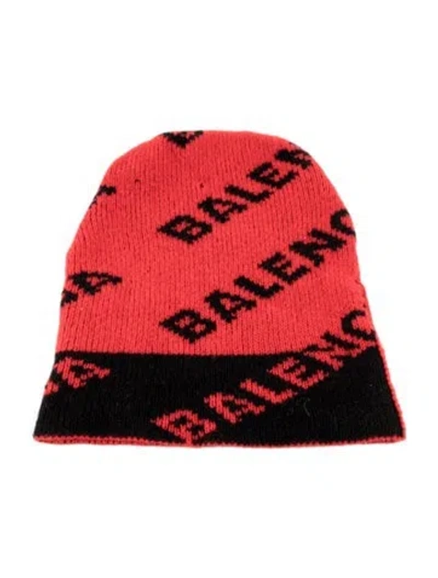 Pre-owned Balenciaga Logo Knitted Beanie In Multi
