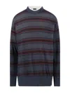 Balenciaga Striped Crewneck Sweater Long Sleeves In Multi
