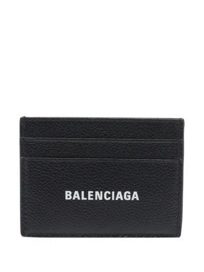 BALENCIAGA LOGO LEATHER CARDHOLDER