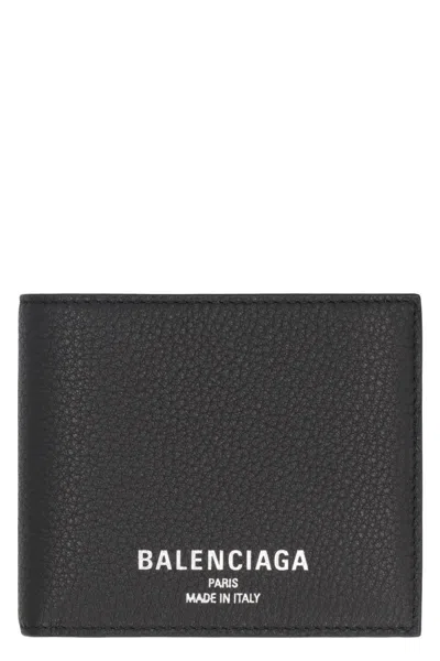 Balenciaga Logo Leather Wallet