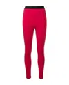 Balenciaga Logo Leggings In Red