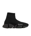 Balenciaga Black Speed Recycle Sock Sneakers In Black