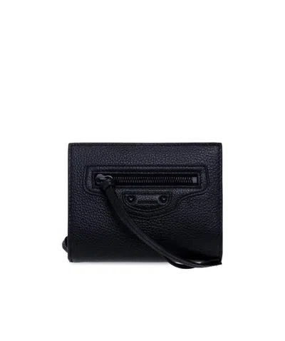Balenciaga Logo Logo Wallet In Black