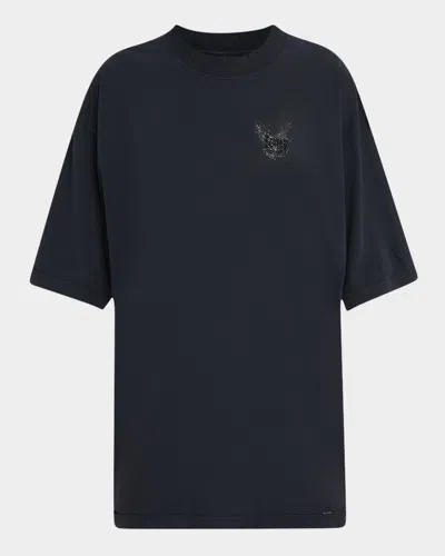 ●送料込●BALENCIAGA●EMBELLISHED T-SHIRT BALENCIAGA - Strass Embellished Cotton T-shirt Balenciaga