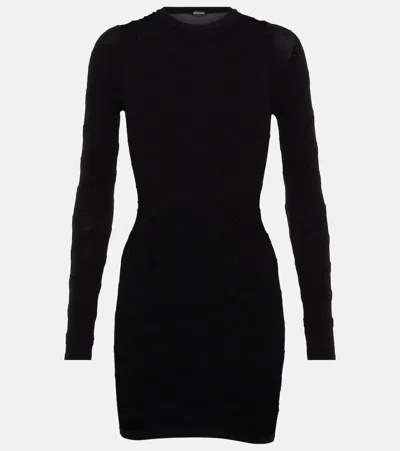 Balenciaga Logo Minidress In Black