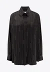 Balenciaga Logo Monogram Buttoned Shirt In Animal Print