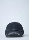 Balenciaga Black Drill Blackletter Script Cap In Black