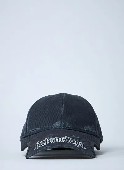Balenciaga Logo Motif Baseball Cap In Black