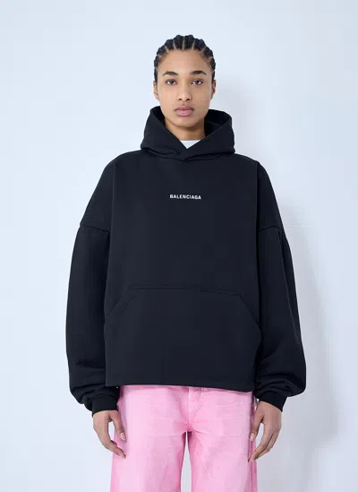 BALENCIAGA LOGO MOTIF HOODED SWEATSHIRT