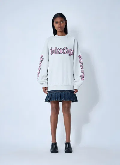 BALENCIAGA LOGO MOTIF SWEATSHIRT DRESS