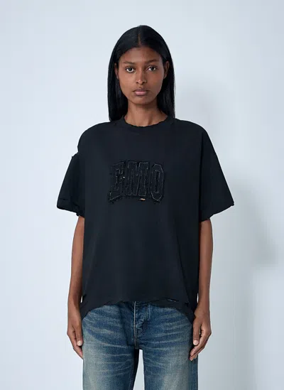 Balenciaga Women Logo Motif T-shirt In Black