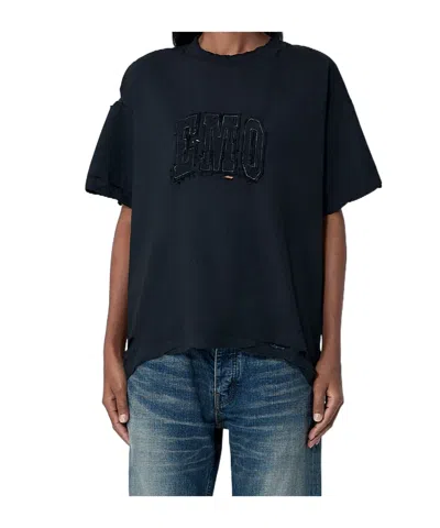 BALENCIAGA DESTROYED LOGO T-SHIRT