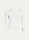 Balenciaga Logo Open-knit Cropped Sweater In Bianco