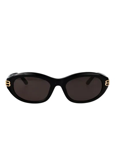Balenciaga Grey Oval Ladies Sunglasses Bb0431s 001 57 In Black