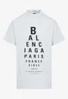 Balenciaga Off-white Optical Oversized T-shirt In White
