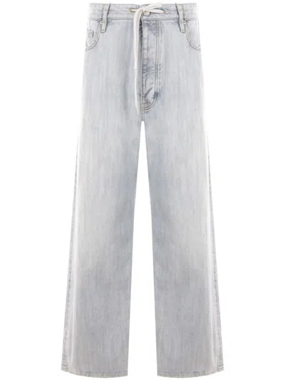Balenciaga Men Logo Pants In Gray