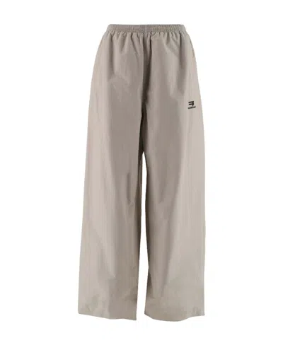 Balenciaga Logo Pants In Gray