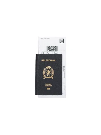 BALENCIAGA LOGO PASSPORT HOLDER