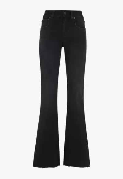 BALENCIAGA LOGO PATCH BOOT-CUT JEANS